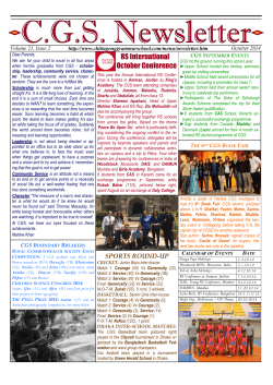 RS International October Conference Volume 21, Issue 2 October 2014