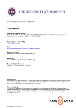 Edinburgh Research Explorer The internet