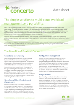 datasheet The simple solution to multi-cloud workload management and portability.