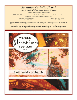 Ascension Catholic Church  ~~~~~~~~~~~~~~~~~ 7250 N. Federal Hwy., Boca Raton, FL 33487