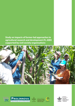 Study on impacts of farmer-led approaches to