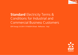 Standard Conditions for Industrial and Commercial Business Customers