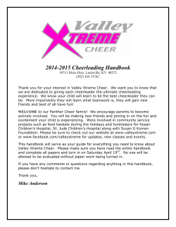 2014-2015 Cheerleading Handbook