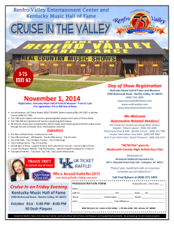 November 1, 2014  Renfro Valley Entertainment Center and