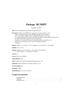Package ‘RCMIP5’ October 16, 2014