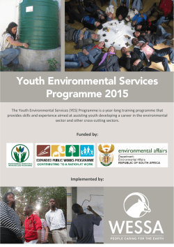 Youth Environmental Services Programme 2015