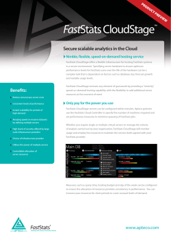 Fast Secure scalable analytics in the Cloud