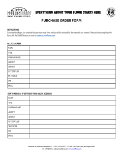 PURCHASE ORDER FORM