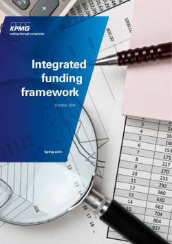Integrated funding framework October 2014
