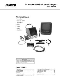 Accessories for Bullard Thermal Imagers User Manual This Manual Covers: Transmitter