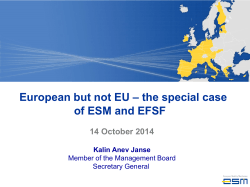 European but not EU – the special case 14 October 2014