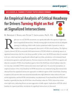 R An Empirical Analysis of Critical Headway for Drivers at Signalized Intersections