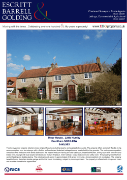 Moor House , Little Humby Grantham NG33 4HW £449,995