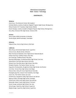 2014 Siemens Competition Math : Science : Technology  SEMIFINALISTS