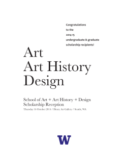 Art Art History Design School of Art + Art History + Design