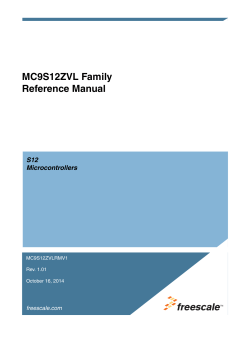 MC9S12ZVL Family Reference Manual S12 Microcontrollers