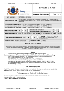 Procure To Pay Request for Proposal Page 1 of 3