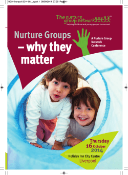 – why they matter Nurture Groups 16