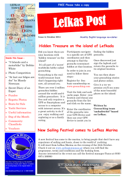 Lefkas Post Monthly English language newsletter FREE Please take a copy