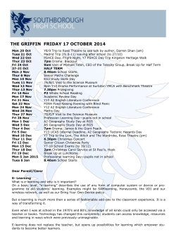 THE GRIFFIN  FRIDAY 17 OCTOBER 2014