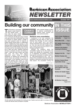 NEWSLETTER T Building our community IN THIS