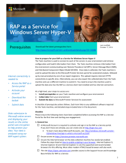 RAP as a Service for Windows Server Hyper-V