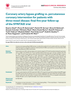 Coronary artery bypass grafting vs. percutaneous coronary intervention for patients with