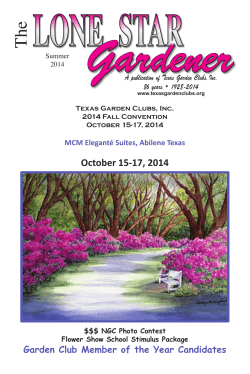 Gardener The October 15-17, 2014