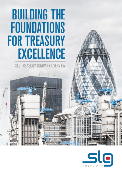 BUILDING THE FOUNDATIONS FOR TREASURY EXCELLENCE