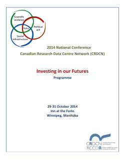 Investing in our Futures 2014 National Conference Programme