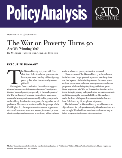PolicyAnalysis T The War on Poverty Turns 50 Are We Winning Yet?