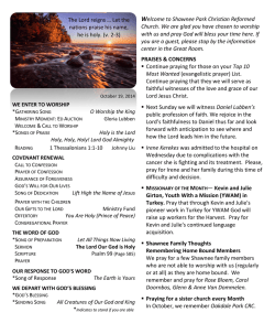 WE ENTER TO WORSHIP COVENANT RENEWAL *G S