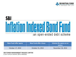 SBI Inflation Indexed Bond Fund New Fund offer opens