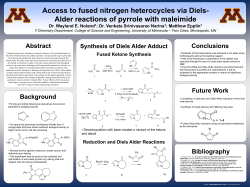 Access to fused nitrogen heterocycles via Diels- Conclusions Abstract