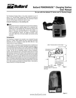 Bullard Powerhouse™ Charging station user Manual
