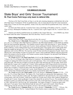 State Boys’ and Girls’ Soccer Tournament