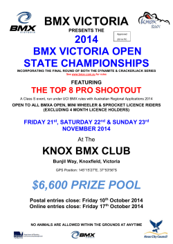 BMX VICTORIA  KNOX BMX CLUB 2014