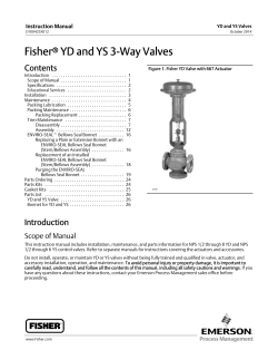 Fisherr YD and YS 3-Way Valves Contents Instruction Manual