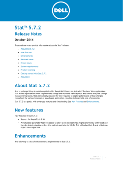 Stat™ 5.7.2 Release Notes October 2014