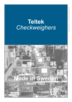 Teltek Checkweighers Made in Sweden Anno 1982