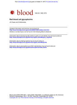 Red blood cell glycophorins