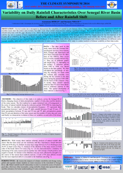 Variability on Daily Rainfall Characteristics Over Senegal River Basin