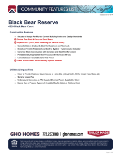 Black Bear Reserve  4520 Black Bear Court Construction Features