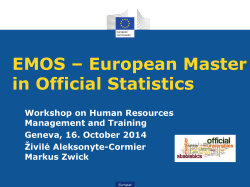 EMOS – European Master in Official Statistics