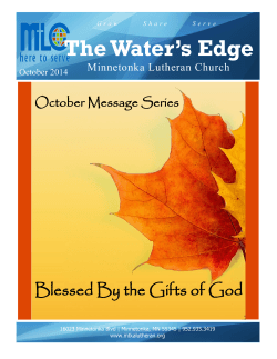 The Water’s Edge Blessed By the Gifts of God October Message Series