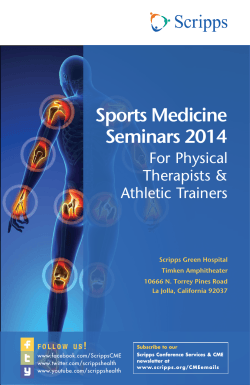 Sports Medicine Seminars 2014  For Physical