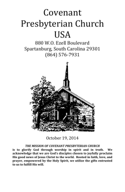 Covenant Presbyterian Church USA 880 W.O. Ezell Boulevard