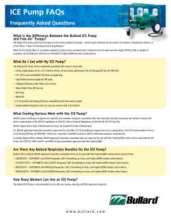 ICE Pump FAQs Frequently Asked Questions and Free-Air
