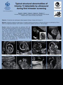 Typical structural abnormalities of trisomy 13 detectable by ultrasound
