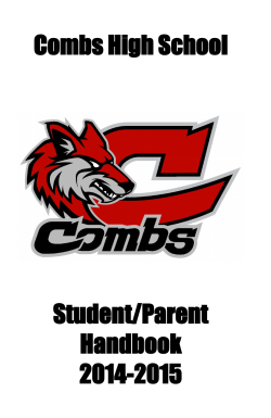 Combs High School Student/Parent Handbook 2014-2015
